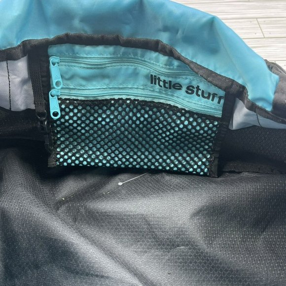 Adidas Squad III Duffel Medium Gym Bag Gray Black Nylon Turquois Interior - Picture 11 of 13